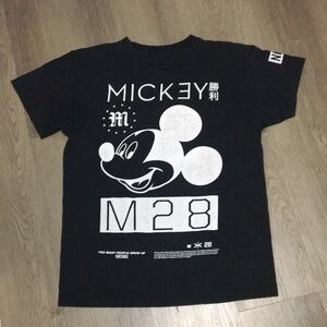 Vintage Disney Mickey Mouse Black T-Shirt (Size S)
